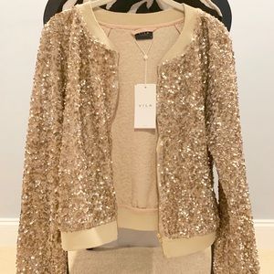 🌙Sequin bomber jacket🌟✨